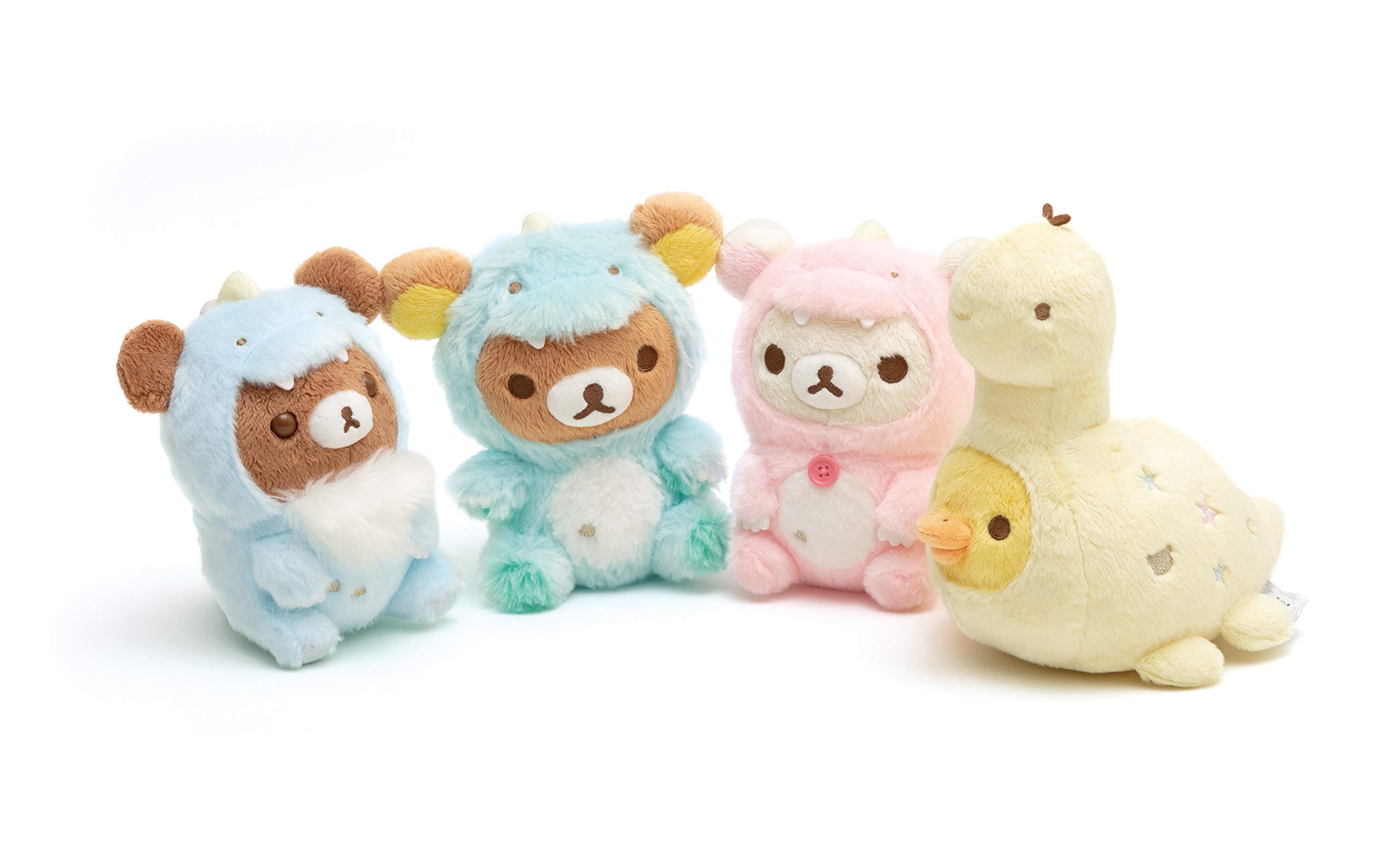 リラックマのきょうりゅうごっこ　ぬいぐるみ　４点セット Amazon.co.jp: サンエックス リラックマ リラックマのきょうりゅう